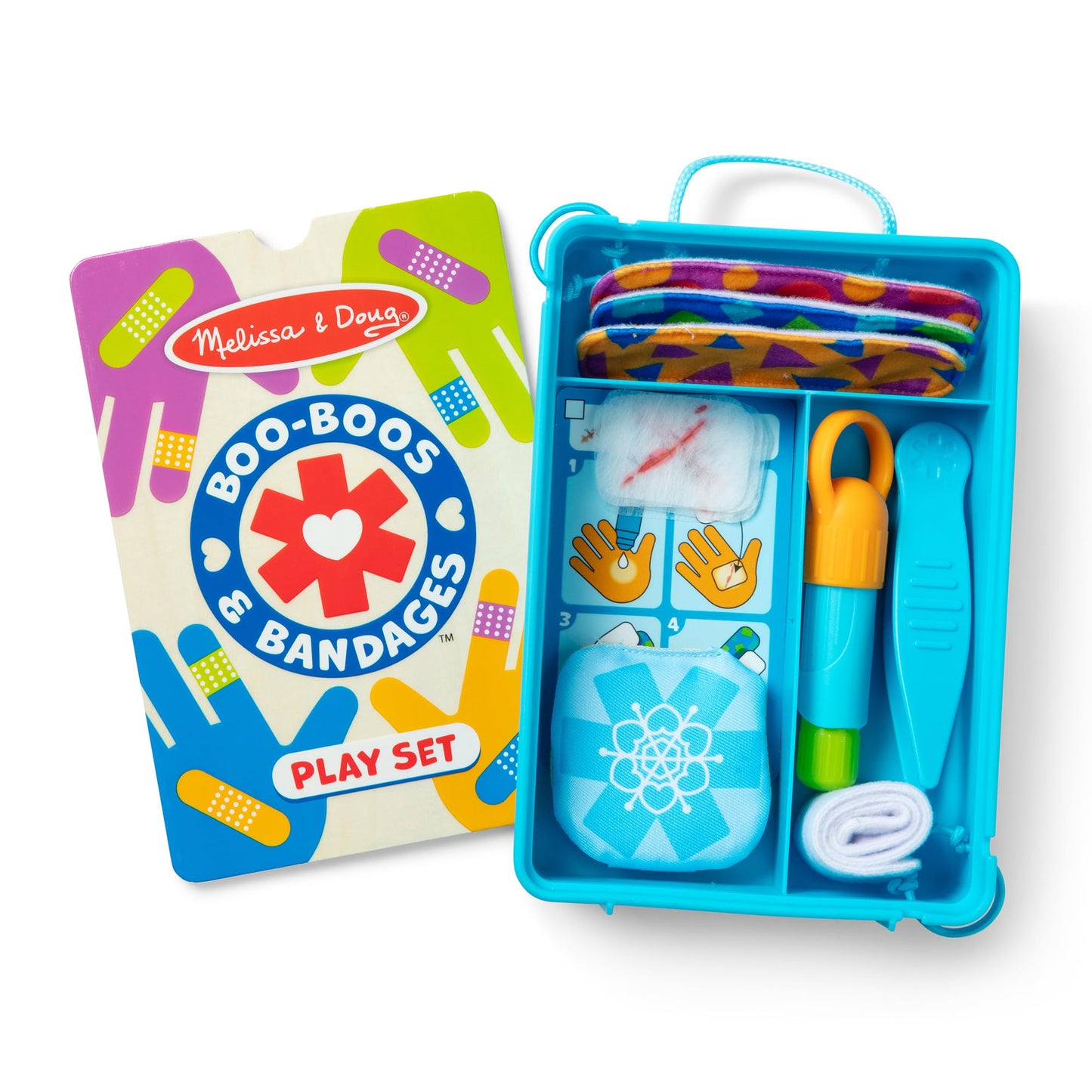 Melissa & Doug Pain and Bandages Reusable First Aid Playset from 3 Years