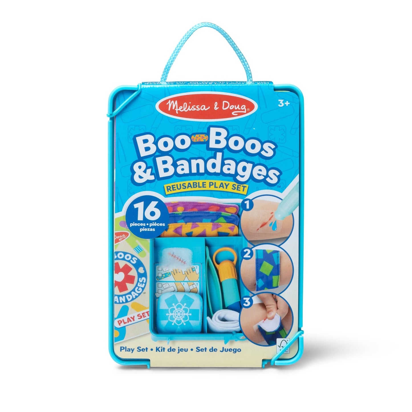 Melissa & Doug Pain and Bandages Reusable First Aid Playset from 3 Years